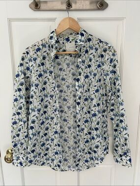 Xacus 100% Cotton Floral Print Blouse, sz 42